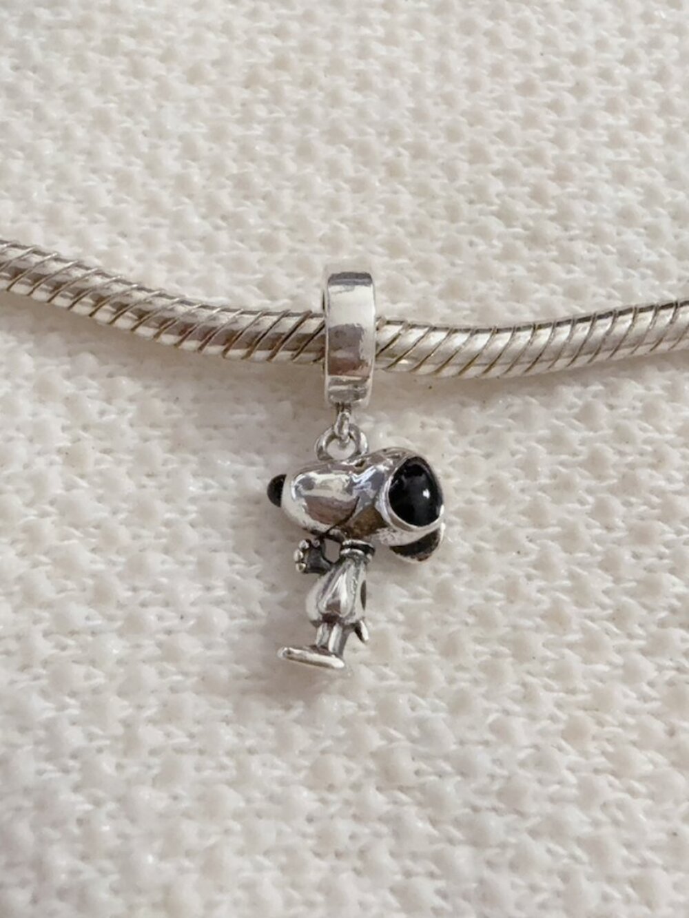 Peanut Snoopy Silver Charm For Pandora Bracelet Necklace - Picture 3 of 7